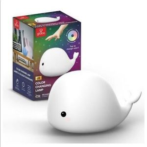 Silicone Wally Whale Nightlight Multicolor Changing LED Light White